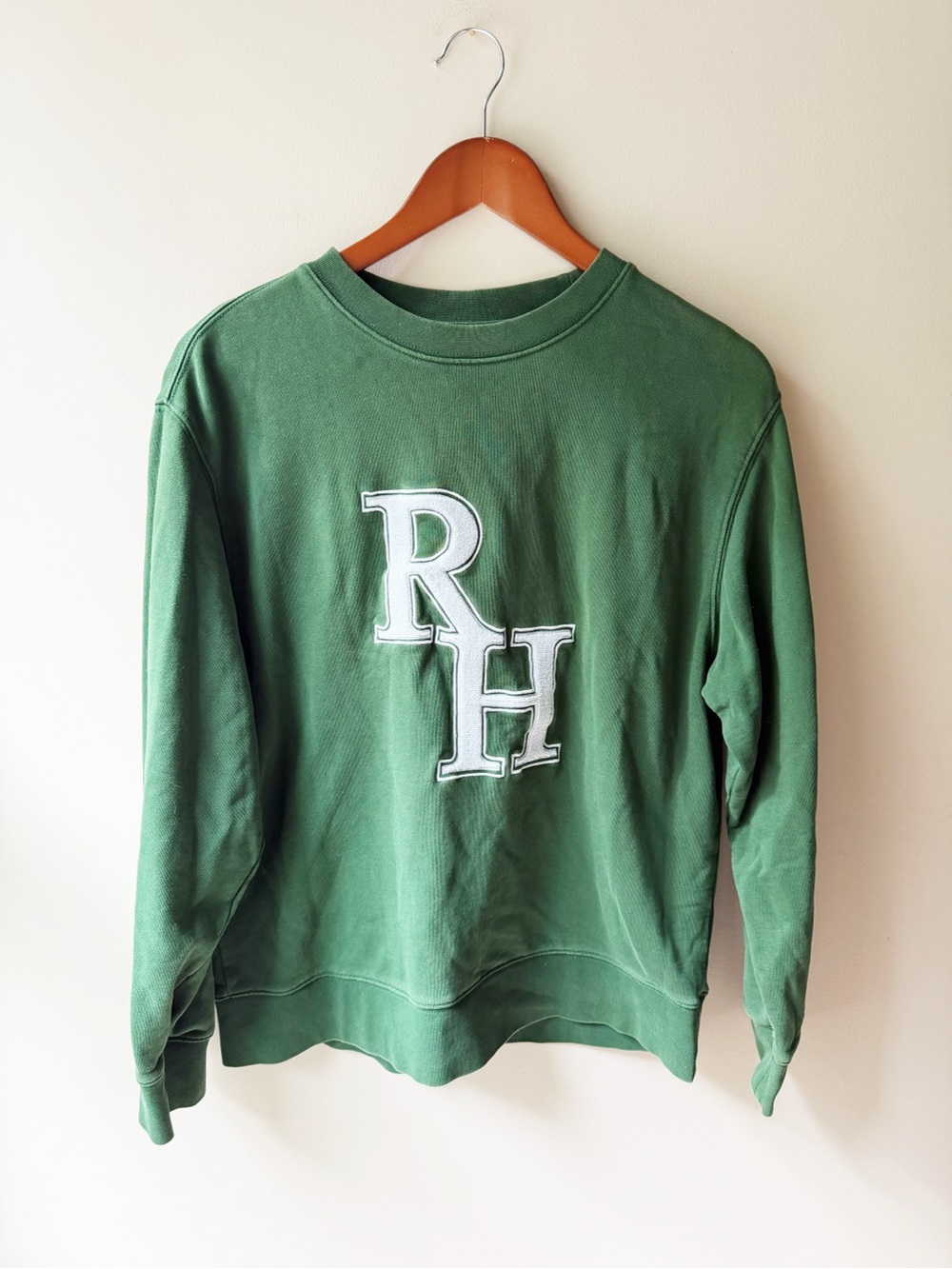 Recreational Habits Varsity Green Crew Neck Pullover Sweatshirt Small - Picture 5 of 7